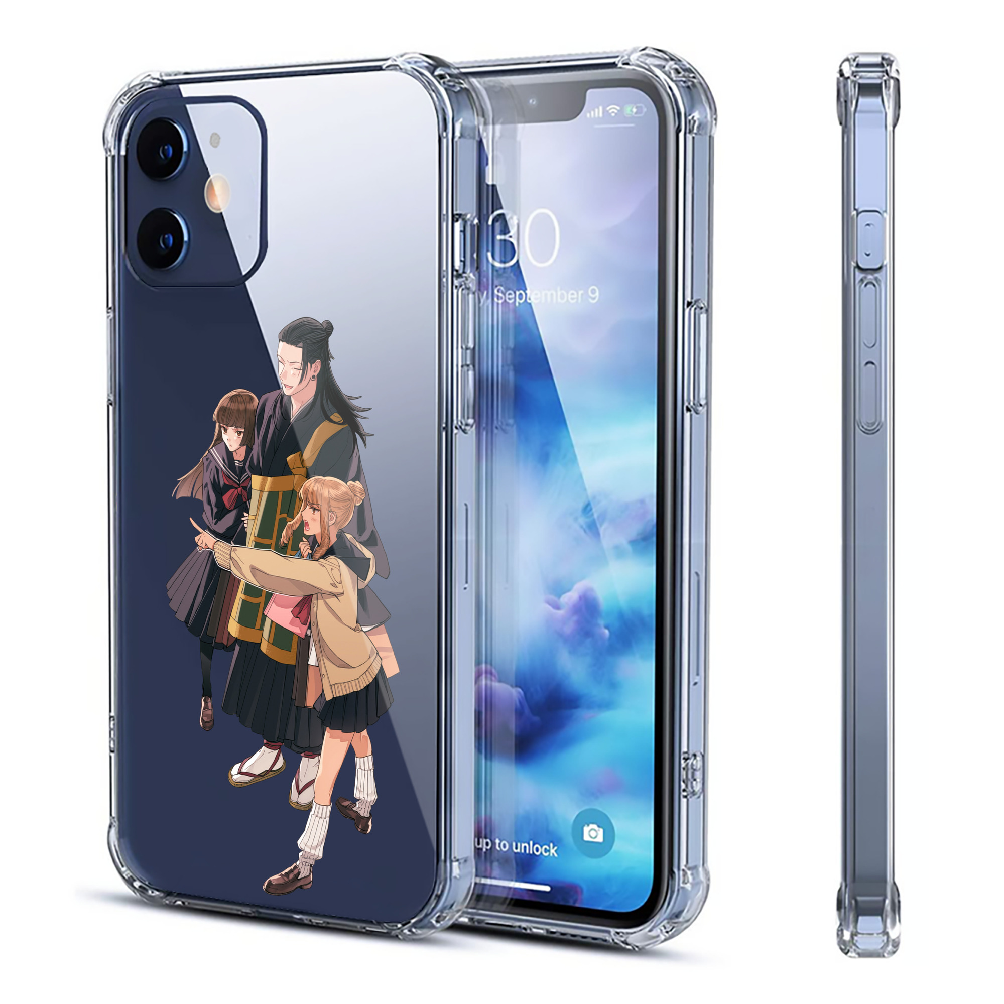 （画像用） 呪術廻戦 Jujutsu Kaisen 【iPhone 12シリーズ対応】透明スマホケース（クリアソフトケース）